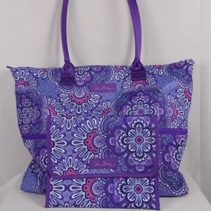 Vera Bradley Lilac Tapestry Expandable Tote Budle